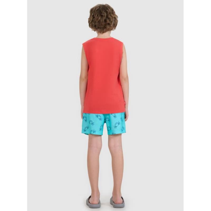 Chlapčenské plavky 4F JUNIOR BOARD SHORTS M121-47A-MINT ALLOVER 3