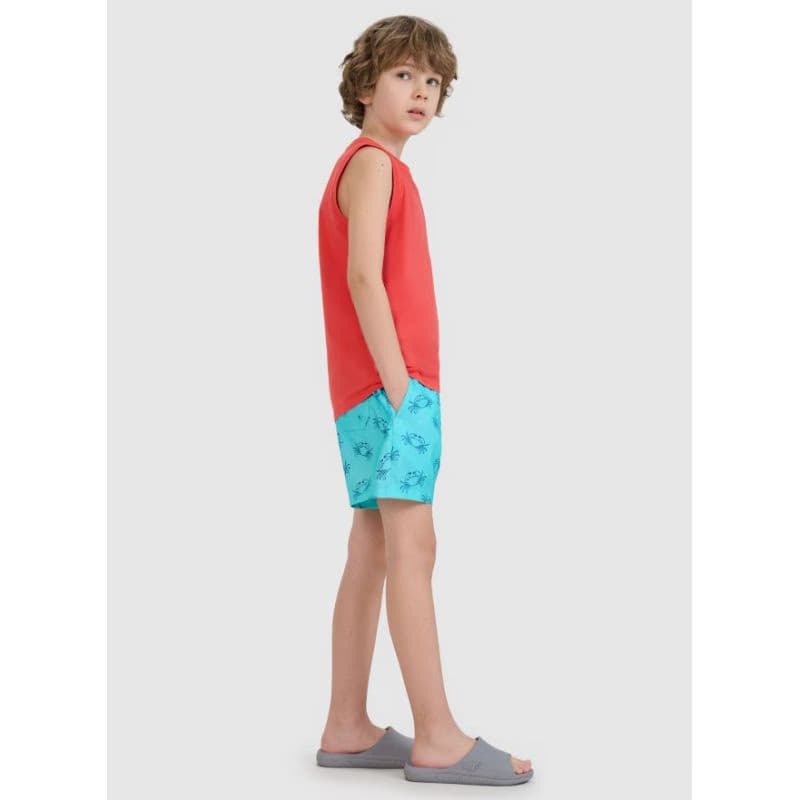 Chlapčenské plavky 4F JUNIOR BOARD SHORTS M121-47A-MINT ALLOVER 4