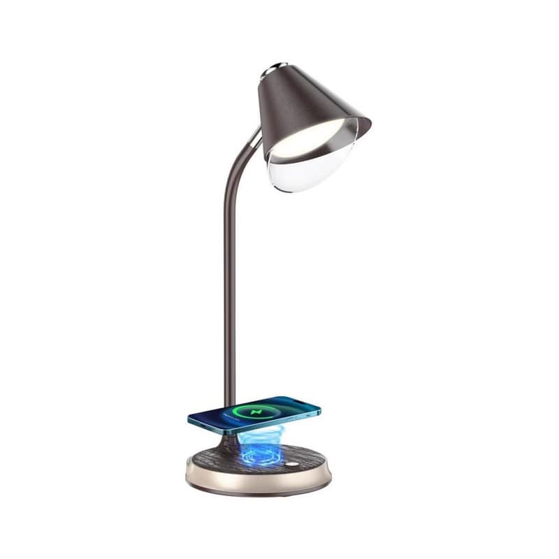 08971L - LED Stmievateľná stolná lampa FINCH LED/9W/12/230V hnedá/zlatá 08971L