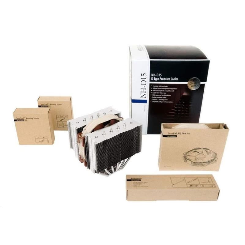 NOCTUA Chladič CPU NH-D15, 2x 140mm, LGA1851, AM5, hnedá/strieborná 4