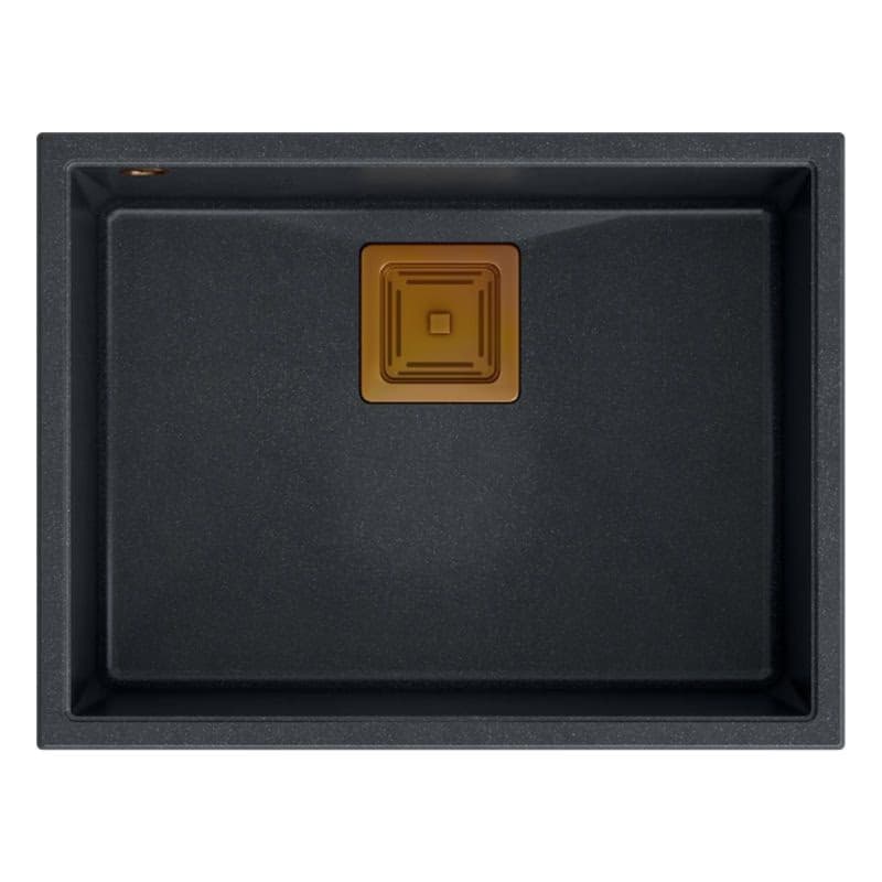 Quadron Quadron - Granitový drez DAVID 50 Black Metallic Meď HQD5542U8-C1 2