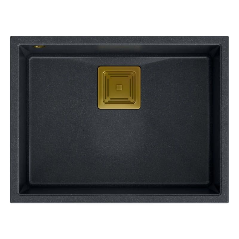 Quadron Quadron - Granitový drez DAVID 50 Black Metallic Meď HQD5542U8-C1 5
