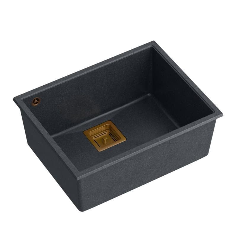 Quadron Quadron - Granitový drez DAVID 50 Black Metallic Meď HQD5542U8-C1 6