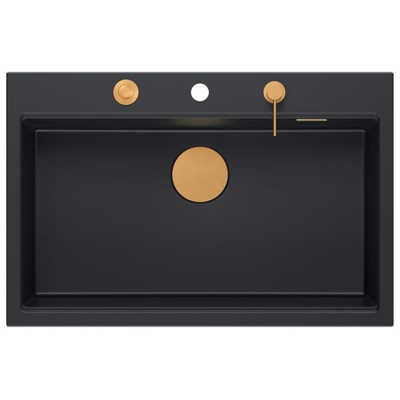 Quadron Quadron - Granitový drez MARC 110 WORKSTATION Black Oceľ HQM7650U7_BS 2