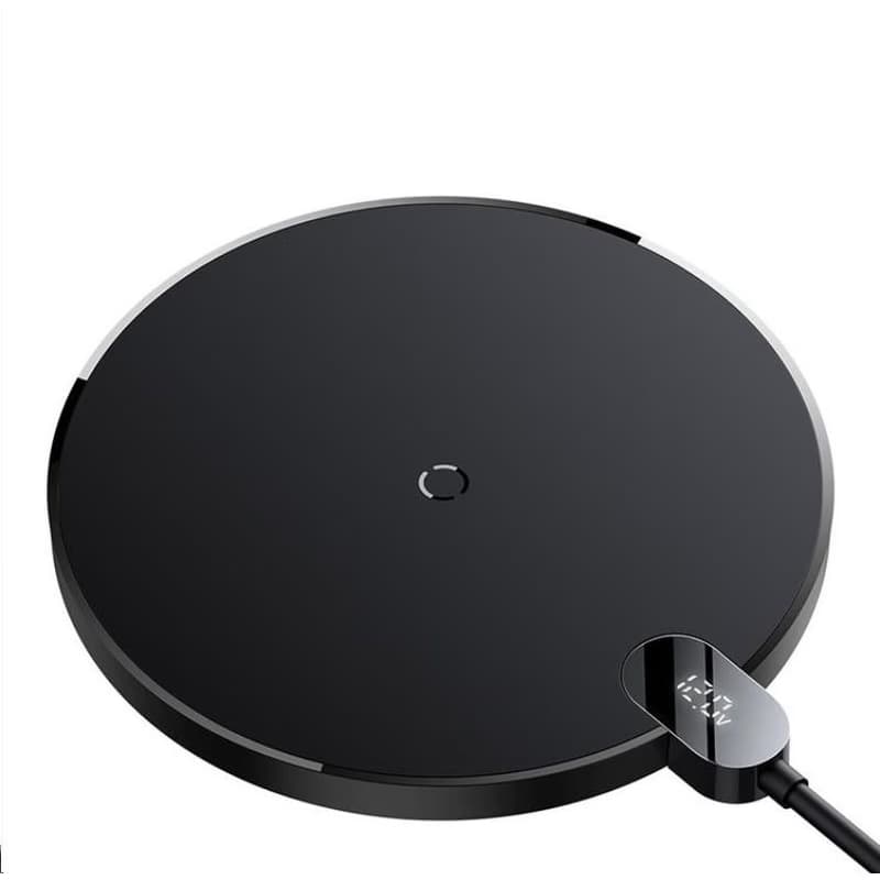 Baseus bezdrôtová nabíjačka Digital LED Gen 2 15W čierna 3