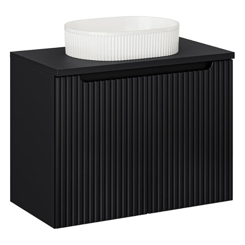 ArtCom Kúpeľňová skrinka s umývadlom a doskou NOVA Black DU80/4 | 80 cm 1
