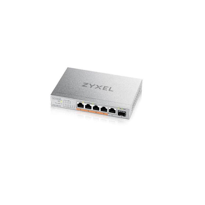Zyxel XMG-105HP 5 Porty 2,5G + 1 SFP+, 4 porty 70W PoE++ Desktop MultiGig unmanaged Switch 1