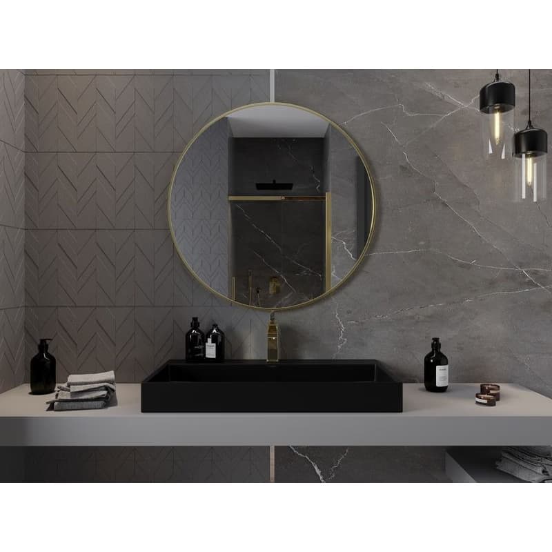 MEXEN - Loft zrkadlo 90, zlatý rám 9850-090-090-000-50 4