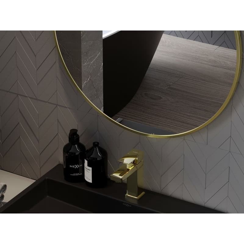 MEXEN - Loft zrkadlo 90, zlatý rám 9850-090-090-000-50 5