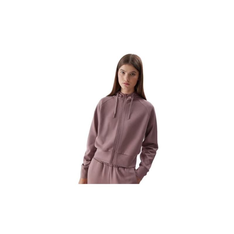 Dámska mikina so zipsom 4F SWEATSHIRT-AW23TSWSF0766-83S-BEIGE