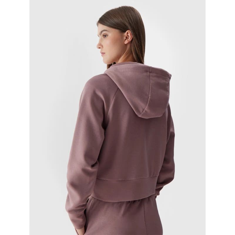 Dámska mikina so zipsom 4F SWEATSHIRT-AW23TSWSF0766-83S-BEIGE 3