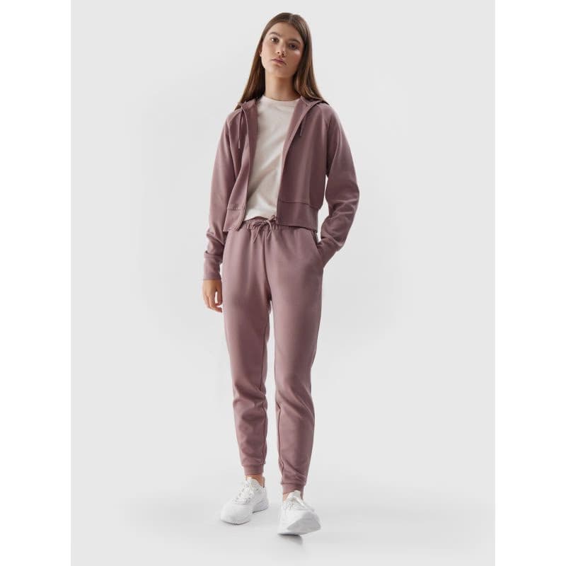 Dámska mikina so zipsom 4F SWEATSHIRT-AW23TSWSF0766-83S-BEIGE 4