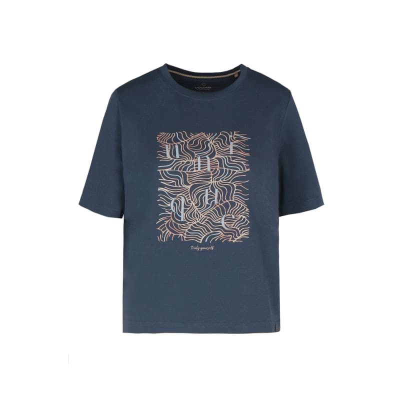 Dámske tričko s krátkym rukávom VOLCANO T-UNIQ-NAVY 3