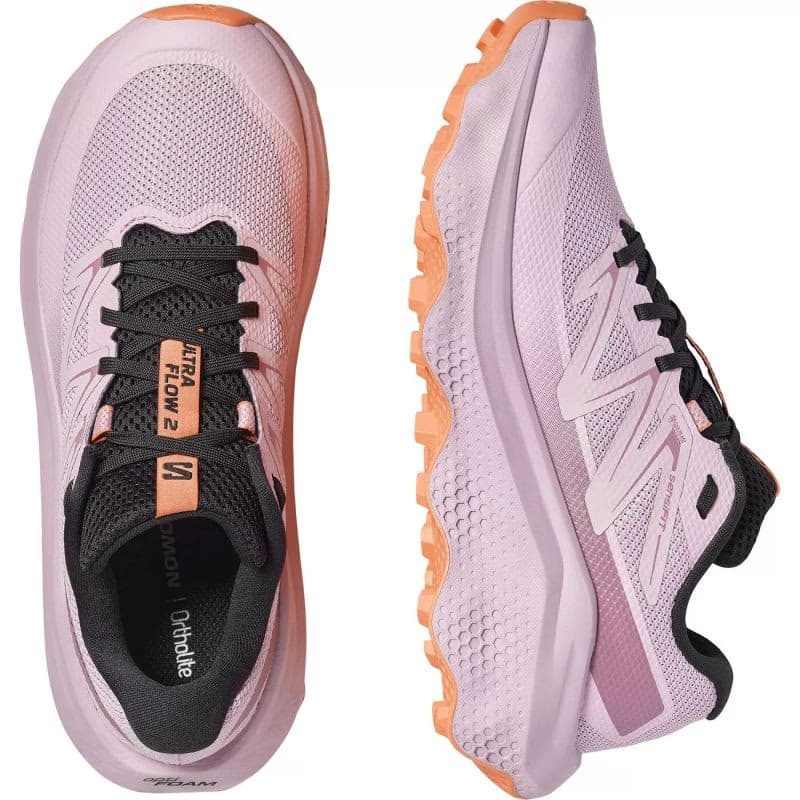 Dámska bežecká trailová obuv SALOMON Ultra Flow 2 W dawn pink black nectarine 4