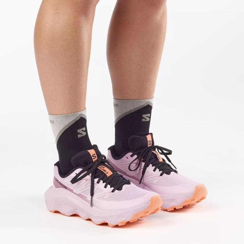 Dámska bežecká trailová obuv SALOMON Ultra Flow 2 W dawn pink black nectarine 6