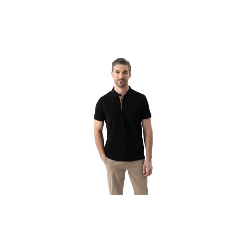 Pánske polo tričko s krátkym rukávom VOLCANO O-MOLTI-BLACK 1