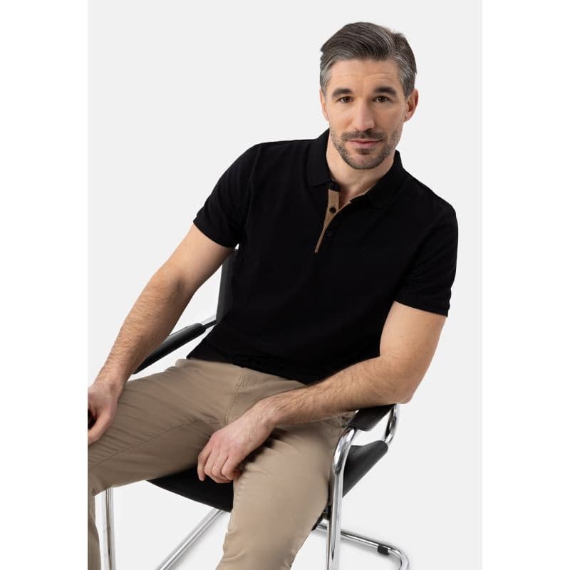 Pánske polo tričko s krátkym rukávom VOLCANO O-MOLTI-BLACK 4
