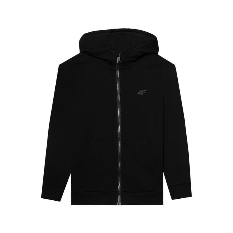 Chlapčenská mikina so zipsom 4F JUNIOR SWEATSHIRT-4FJWSS24TSWSM0926-20S-DEEP BLACK 5