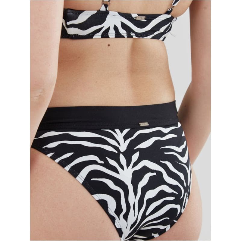 Dámske plavky spodný diel FUNDANGO Sahara Mid Waist Full Bottoms-903-black injun 3