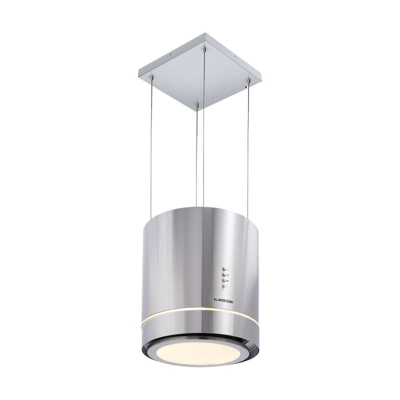 Klarstein Tron Ambience, digestor, 38 cm, ostrovčekový, 540 m³/h, LED, nehrdzavejúca oceľ 1