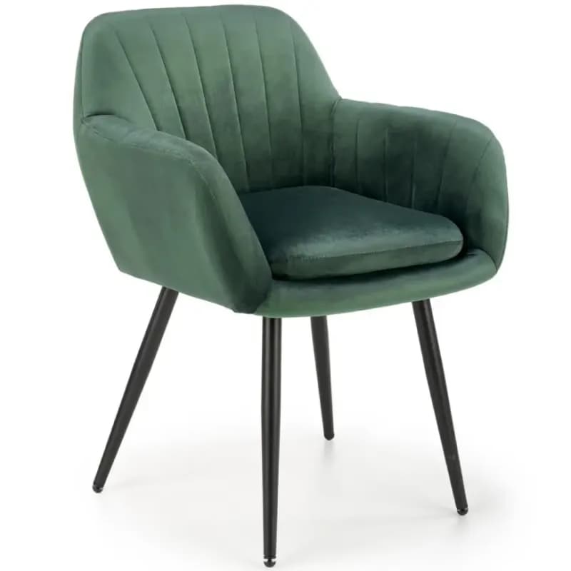 Stolička K429 Velvet/Kov Tmavozelený 1