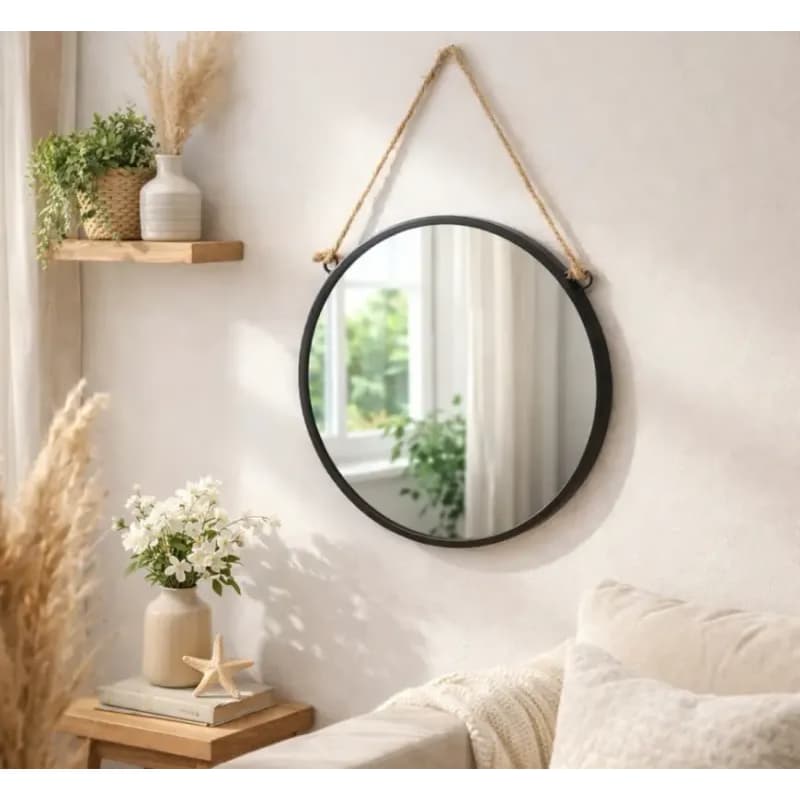 Okrúhle zrkadlo FI29cm čierne 1