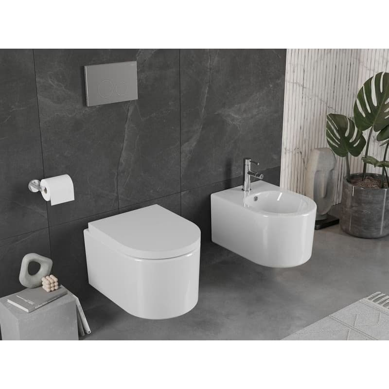 MEXEN/S - Sofia Závesná WC misa vrátane sedátka s pomalým trwarda, duroplast, biela 30540200 2