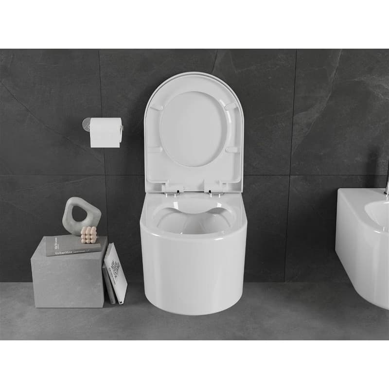 MEXEN/S - Sofia Závesná WC misa vrátane sedátka s pomalým trwarda, duroplast, biela 30540200 4