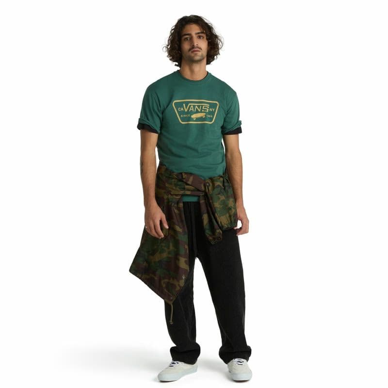 Pánske tričko s krátkym rukávom VANS MN FULL PATCH-BISTRO GREEN 3