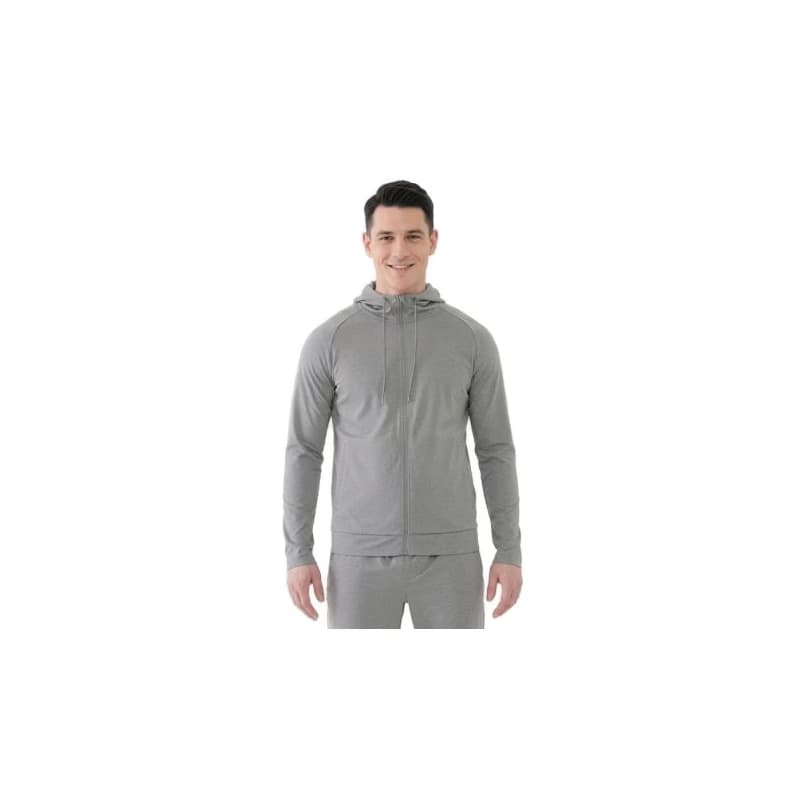Pánska tréningová mikina so zipsom 4F SWEATSHIRT FNK M631-25M-GREY MELANGE