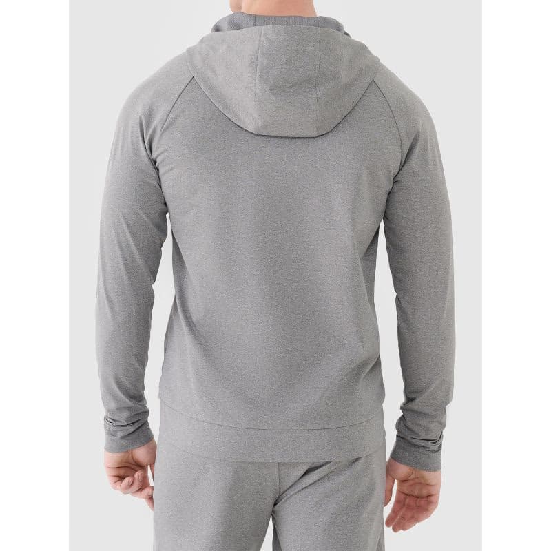 Pánska tréningová mikina so zipsom 4F SWEATSHIRT FNK M631-25M-GREY MELANGE 3