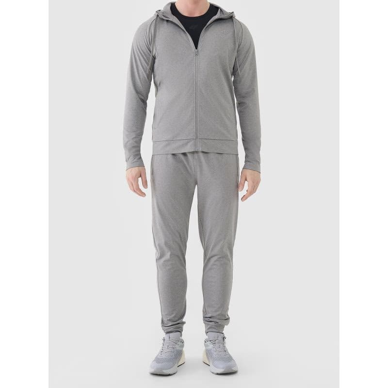 Pánska tréningová mikina so zipsom 4F SWEATSHIRT FNK M631-25M-GREY MELANGE 4
