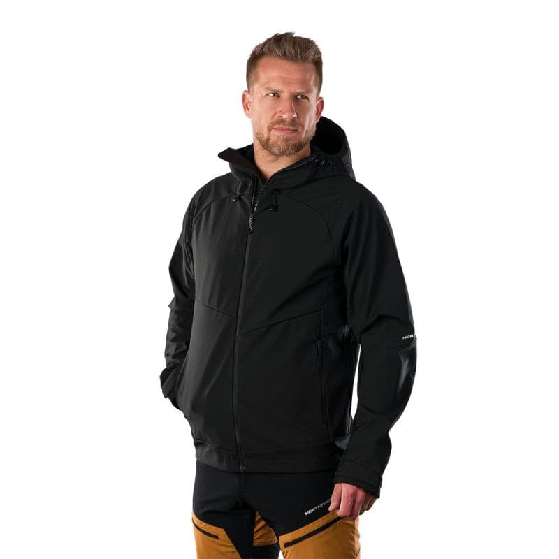 Pánska turistická bunda s kapucňou NORTHFINDER CLIFTON 270blackblack 2