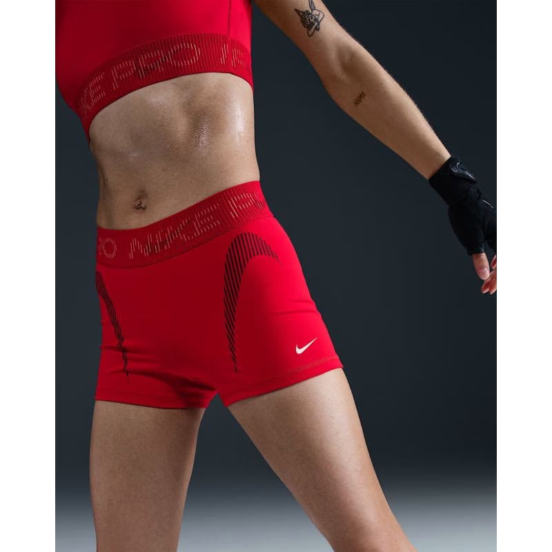 Dámske tréningové kraťasy NIKE PRO W NP DF MR 3IN SHORT TT GRX-657-Red 5