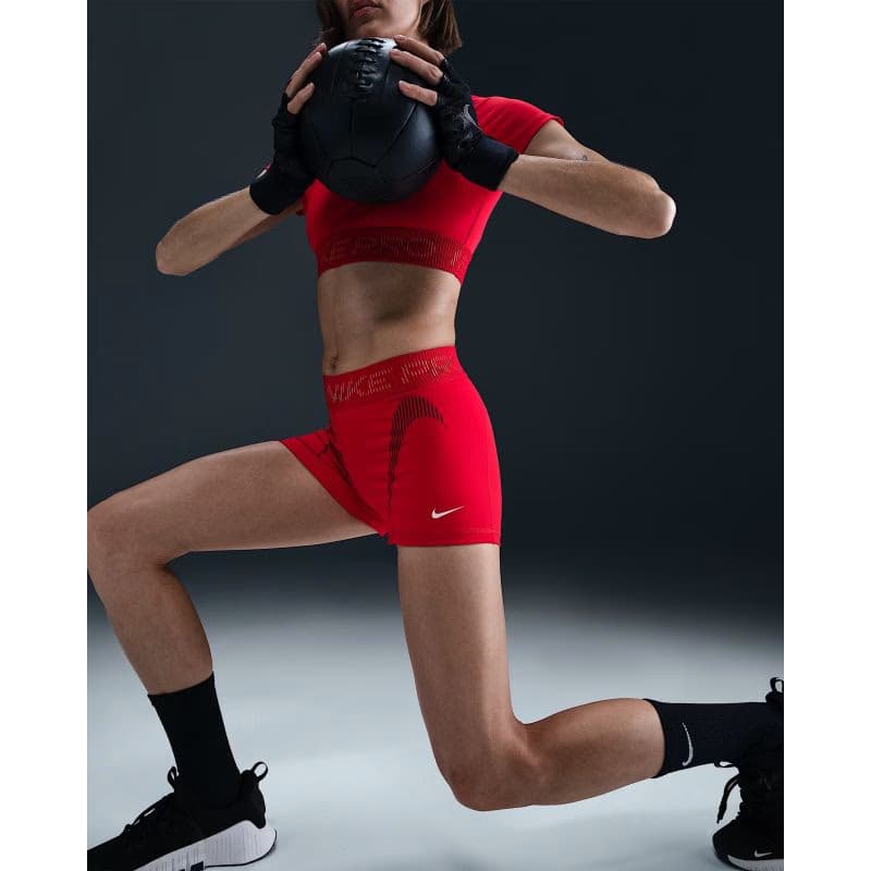 Dámske tréningové kraťasy NIKE PRO W NP DF MR 3IN SHORT TT GRX-657-Red 6
