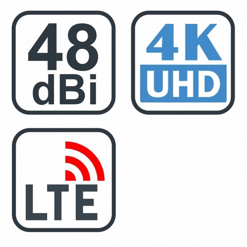 EVOLVEO Jade 2, aktívna vonkajšia anténa DVB-T2, filter LTE, 4G, 5G 4