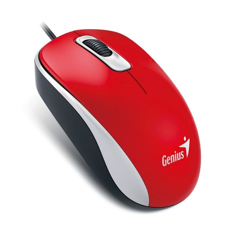 GENIUS myš DX-110, drôtová, 1000 dpi, USB, červená