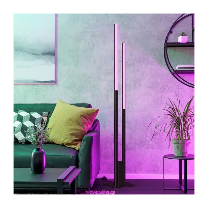 Eglo 900082 - LED RGBW Stmievateľná stojacia lampa FRAIOLI-Z2xLED/16W/230V čierna 900082