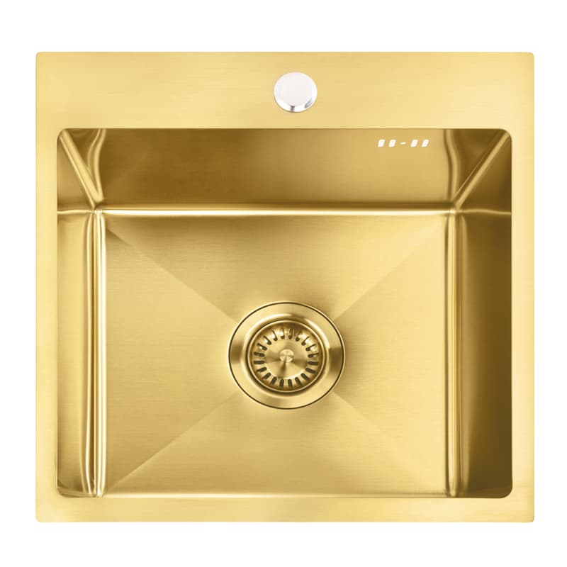 REA REA - Oceľový drez Leo 40 BRUSH GOLD ZLE-06001