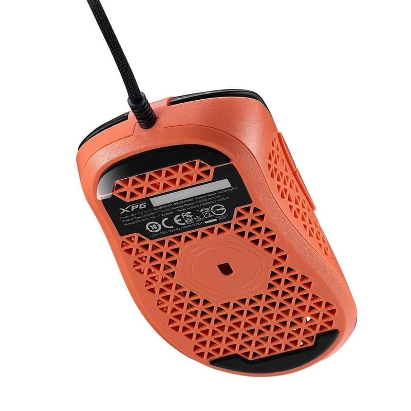 Adata XPG Slingshot Mera Edition/Herná/Optická/Pre pravákov/12 000 DPI/Drôtová USB/Čierna-oranžová 5