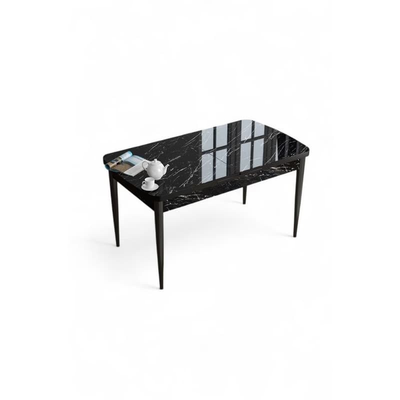 Jedálenský stôl Han - Black Marble, Black 2