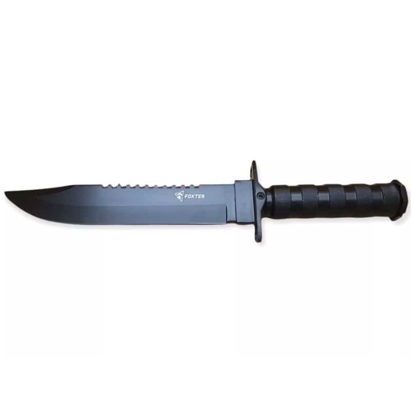Taktický nôž MILITARY FINKA SURVIVAL 35 cm čierny/strieborný, Strieborná 3