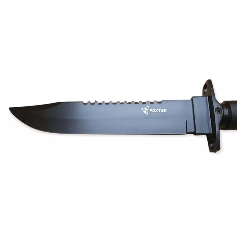 Taktický nôž MILITARY FINKA SURVIVAL 35 cm čierny/strieborný, Strieborná 4