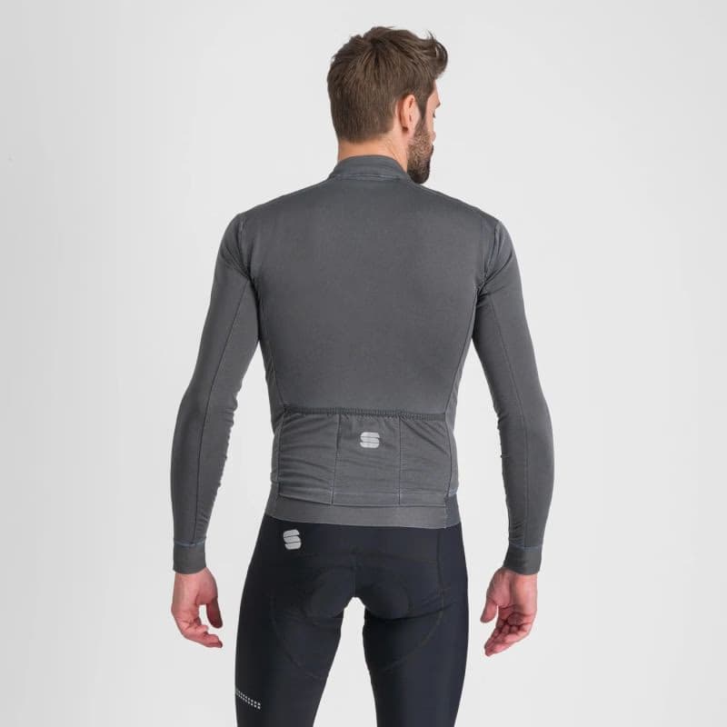 Pánsky cyklistický dres s dlhým rukávom SPORTFUL Monocrom thermal jersey, anthracite 3