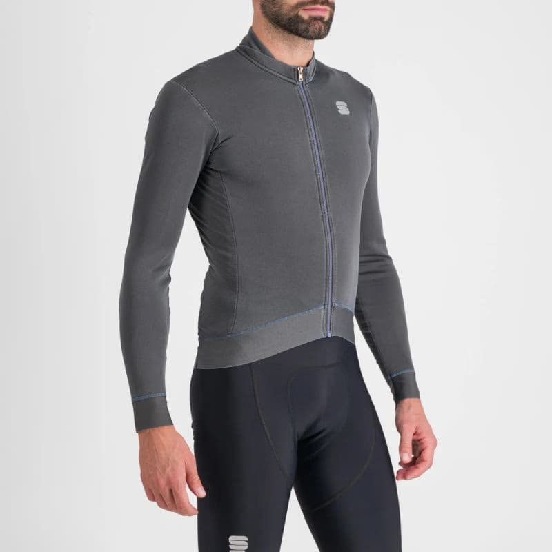 Pánsky cyklistický dres s dlhým rukávom SPORTFUL Monocrom thermal jersey, anthracite 4