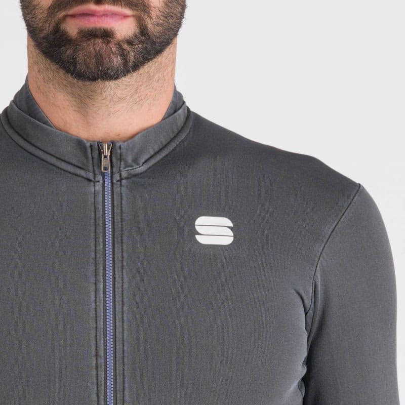 Pánsky cyklistický dres s dlhým rukávom SPORTFUL Monocrom thermal jersey, anthracite 5