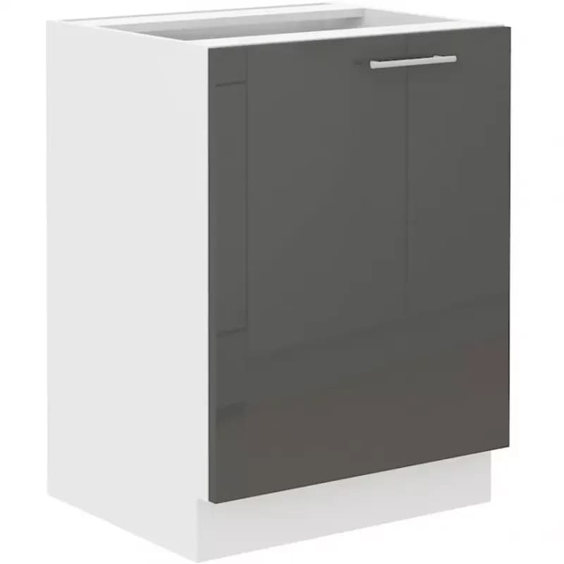 Kuchynská skrinka Lara 60d 1f Bb Mdf Šedá lesk 1