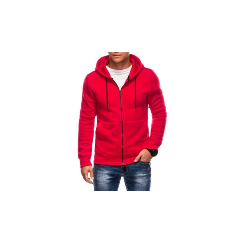Pánska mikina so zipsom EDOTI Sweatshirt EM-SSBZ-0101 V-4 red