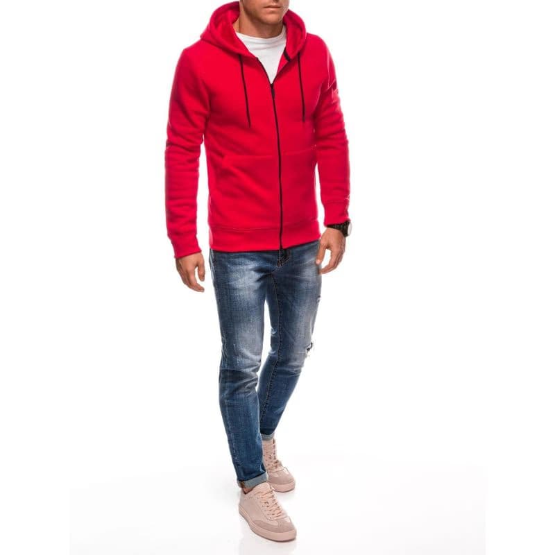 Pánska mikina so zipsom EDOTI Sweatshirt EM-SSBZ-0101 V-4 red 3