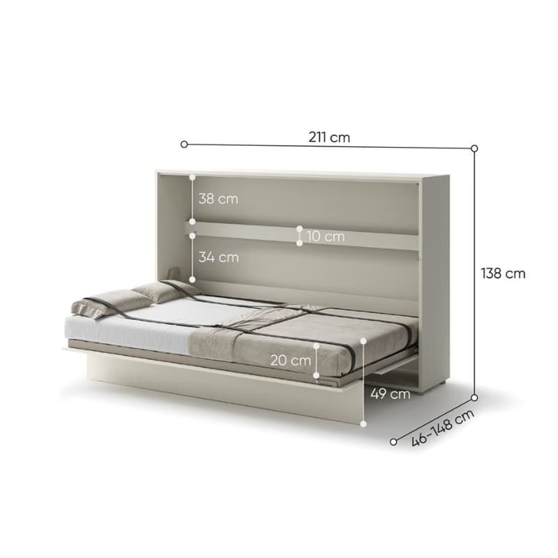 Dig-net nábytok Sklápacia posteľ Lenart BED CONCEPT BC-05 kašmír | 120 x 200 cm 5